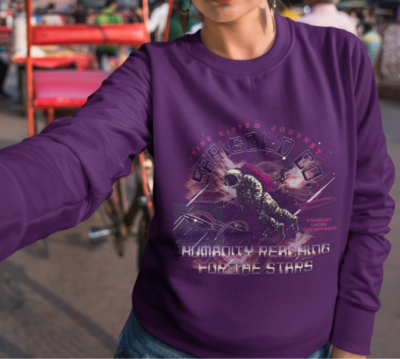 Humanity Reaching Sweatshirt